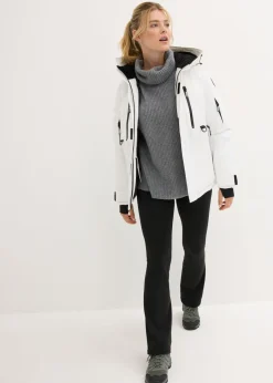 Chaqueta impermeable de esquí con protector antinieve
