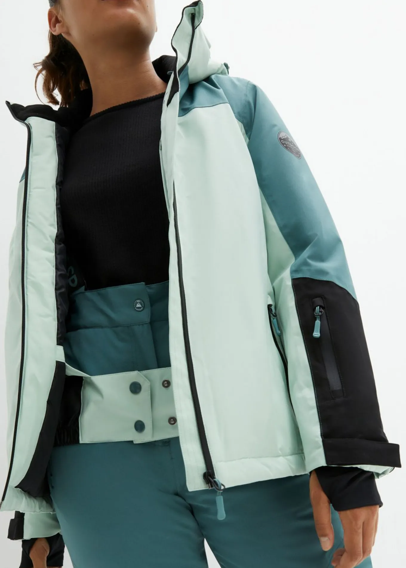 Chaqueta impermeable de esquí con aberturas de ventilación