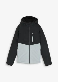 Chaqueta impermeable de invierno con capucha y diseño en color block