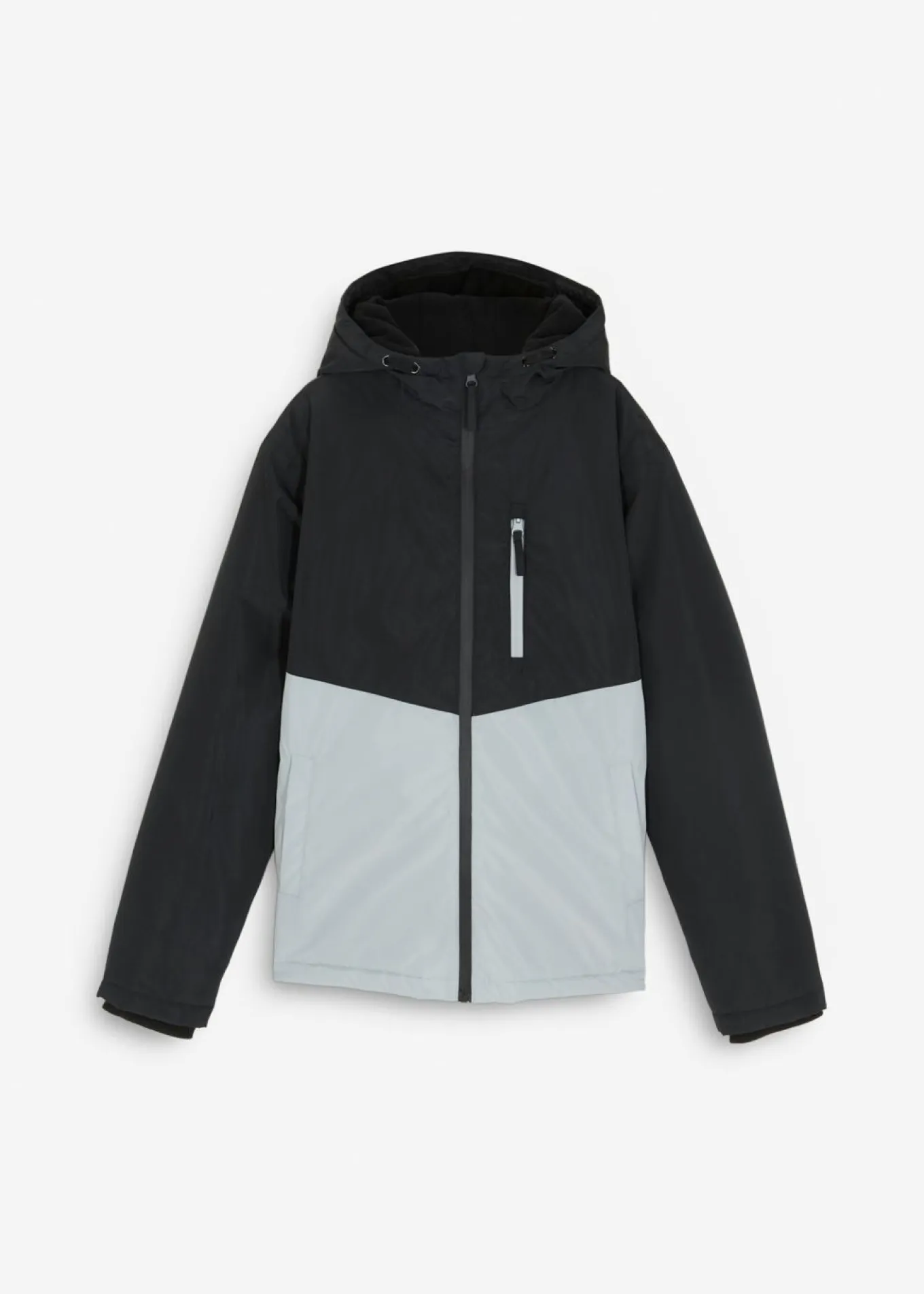 Chaqueta impermeable de invierno con capucha y diseño en color block