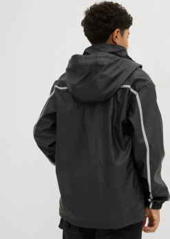 Chaqueta impermeable térmica con forro polar y capucha desmontable