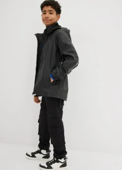 Chaqueta impermeable térmica con forro polar y capucha desmontable