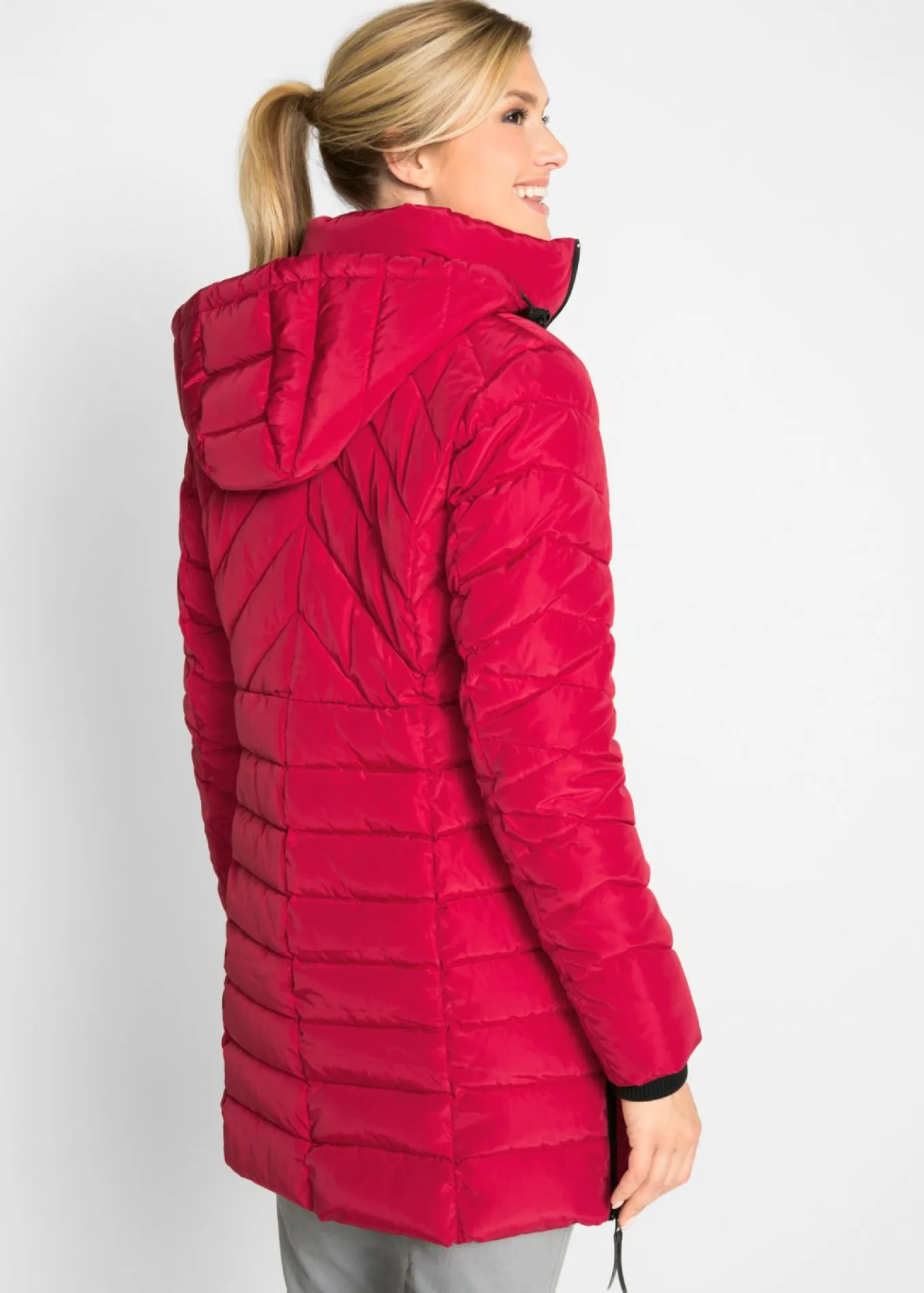 Chaqueta larga acolchada con relleno