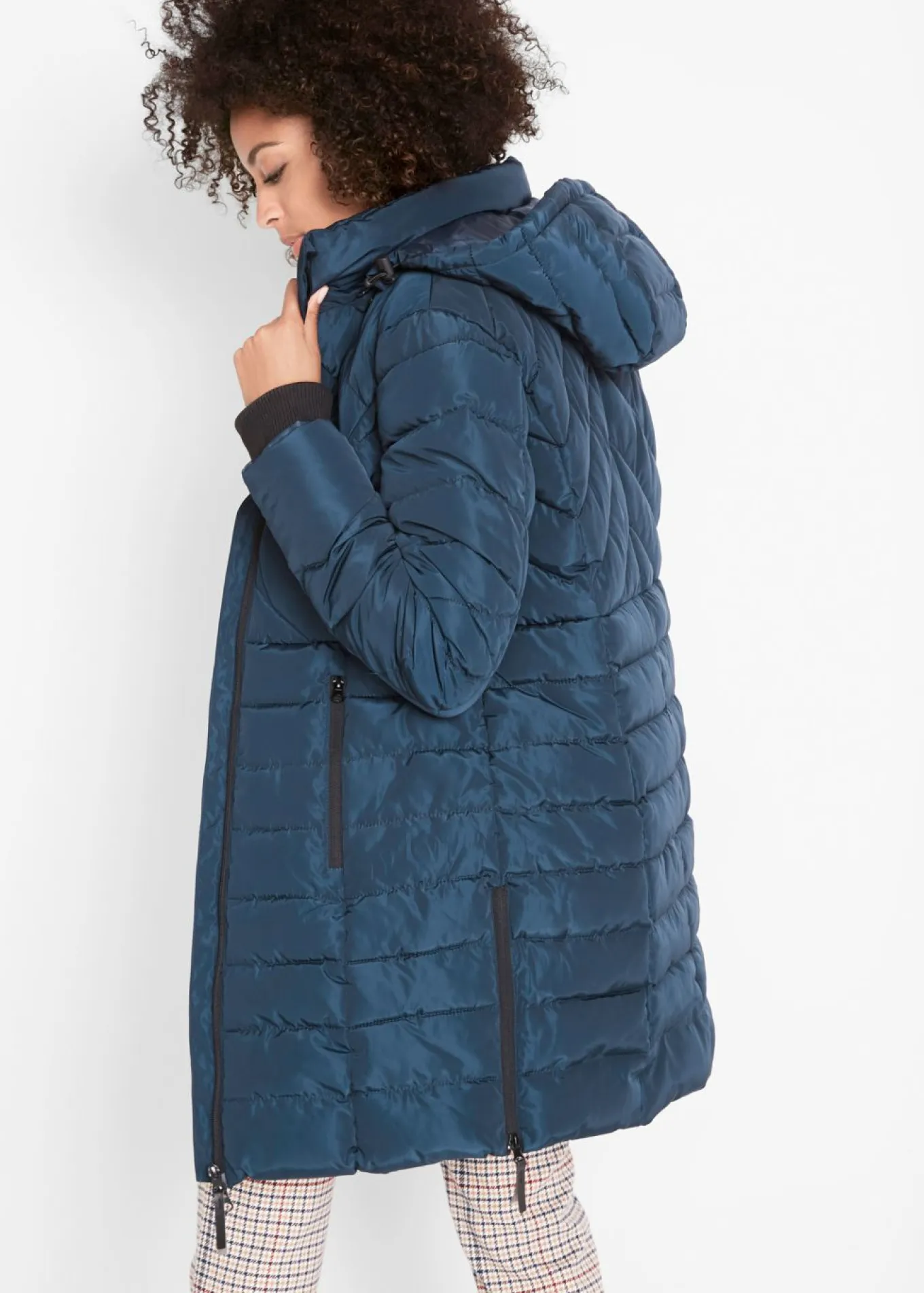 Chaqueta larga acolchada con relleno