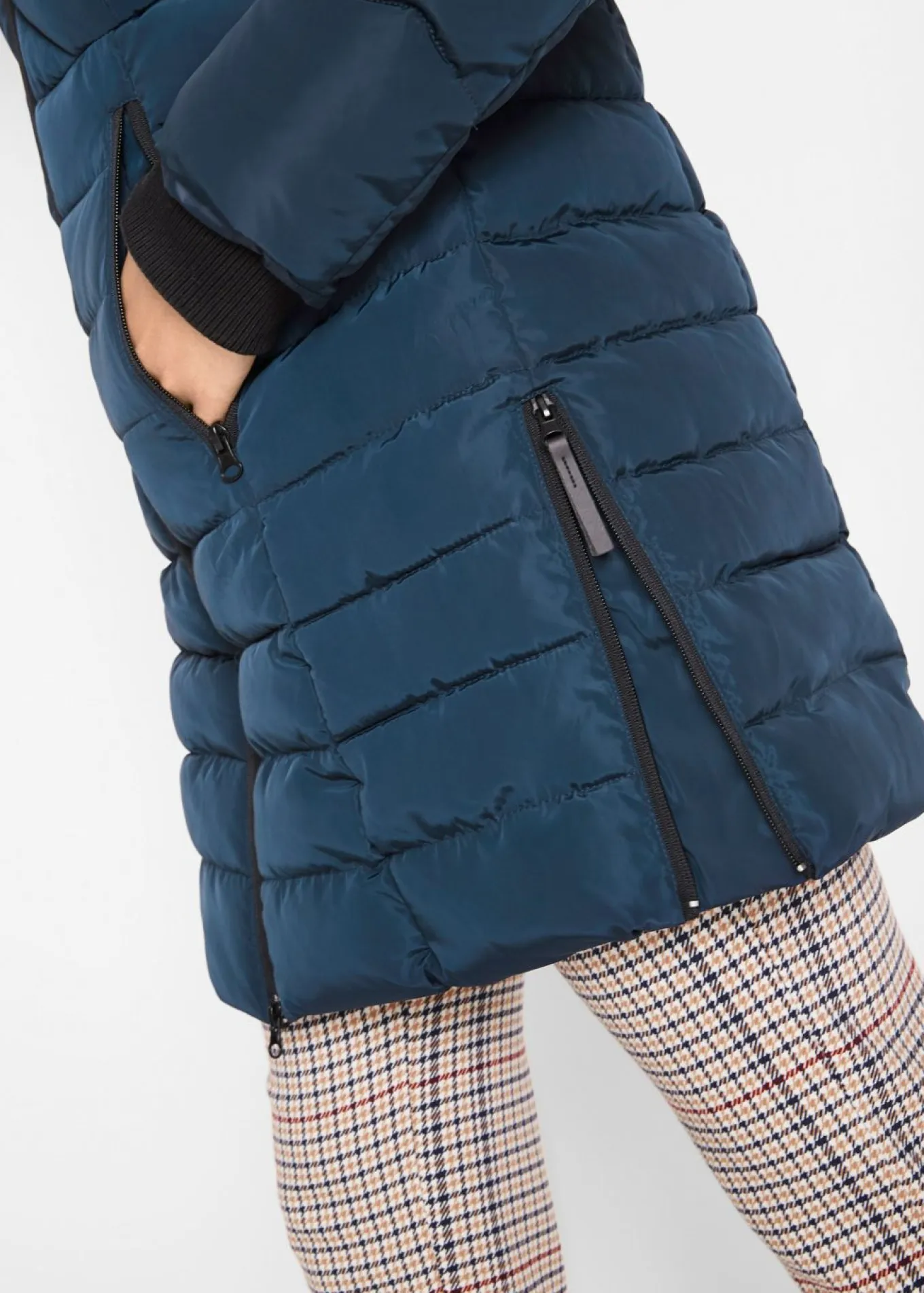 Chaqueta larga acolchada con relleno