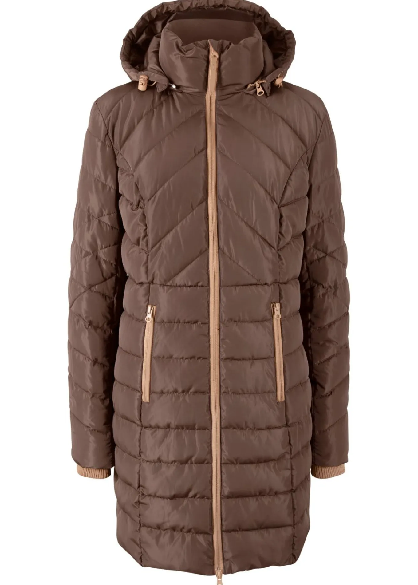 Chaqueta larga acolchada con relleno