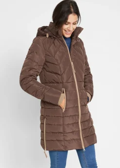 Chaqueta larga acolchada con relleno
