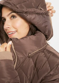 Chaqueta larga acolchada con relleno