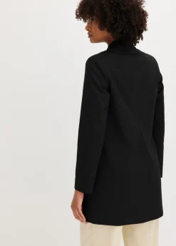 Chaqueta larga con botones decorativos