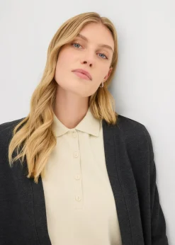 Chaqueta larga de chándal en suave mezcla de algodón