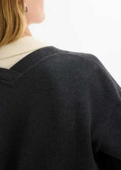 Chaqueta larga de chándal en suave mezcla de algodón