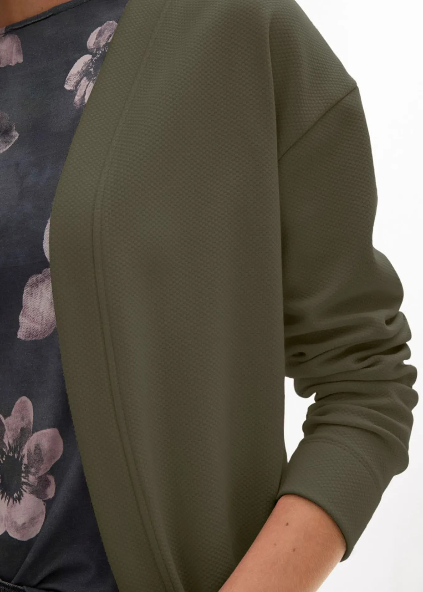 Chaqueta larga de chándal en suave mezcla de algodón