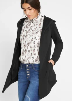 Chaqueta larga de chándal de algodón suave