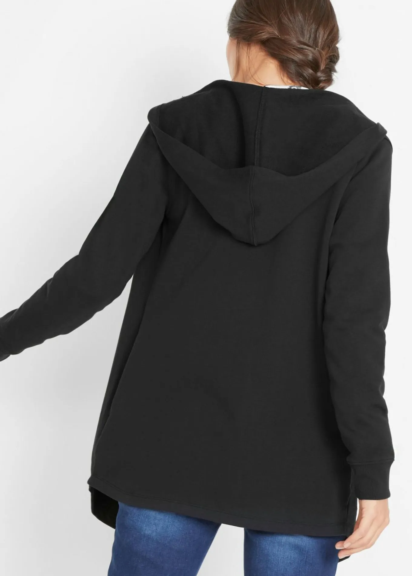 Chaqueta larga de chándal de algodón suave