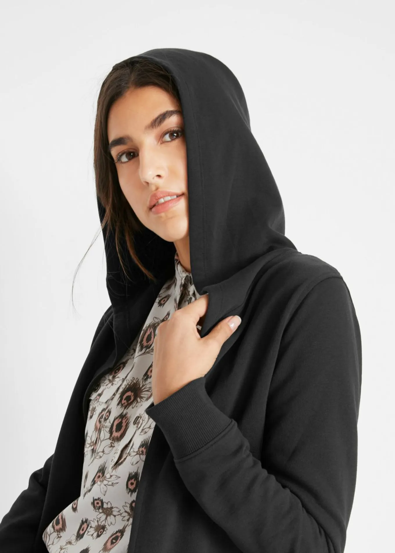 Chaqueta larga de chándal de algodón suave