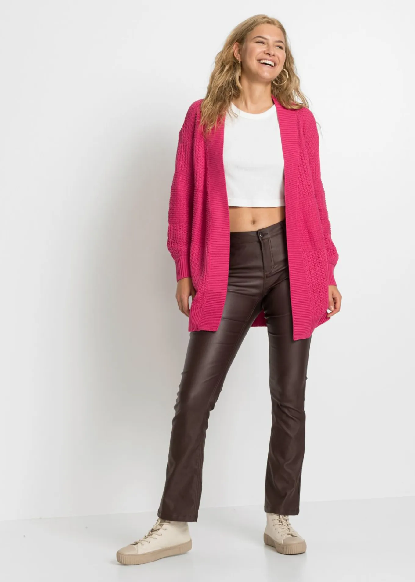 Chaqueta larga de punto