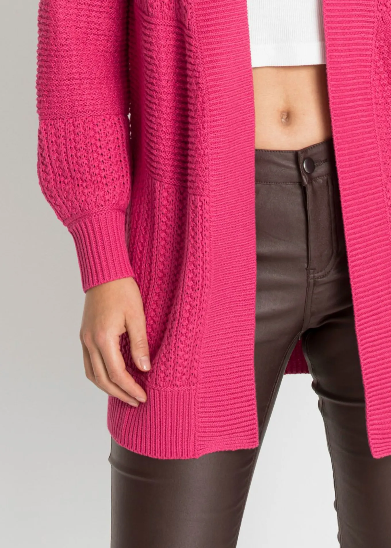 Chaqueta larga de punto