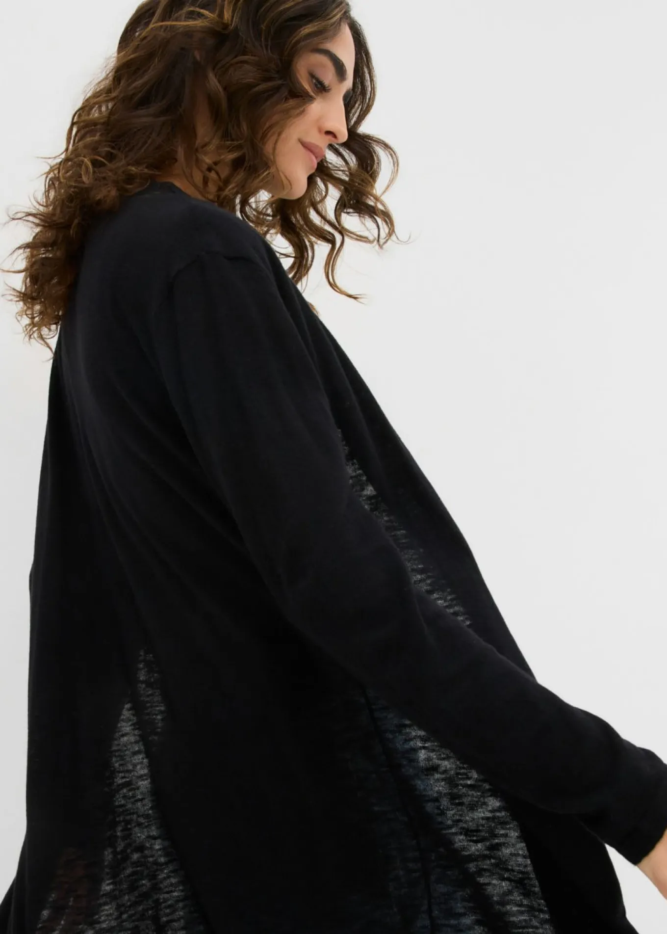 Chaqueta larga de punto