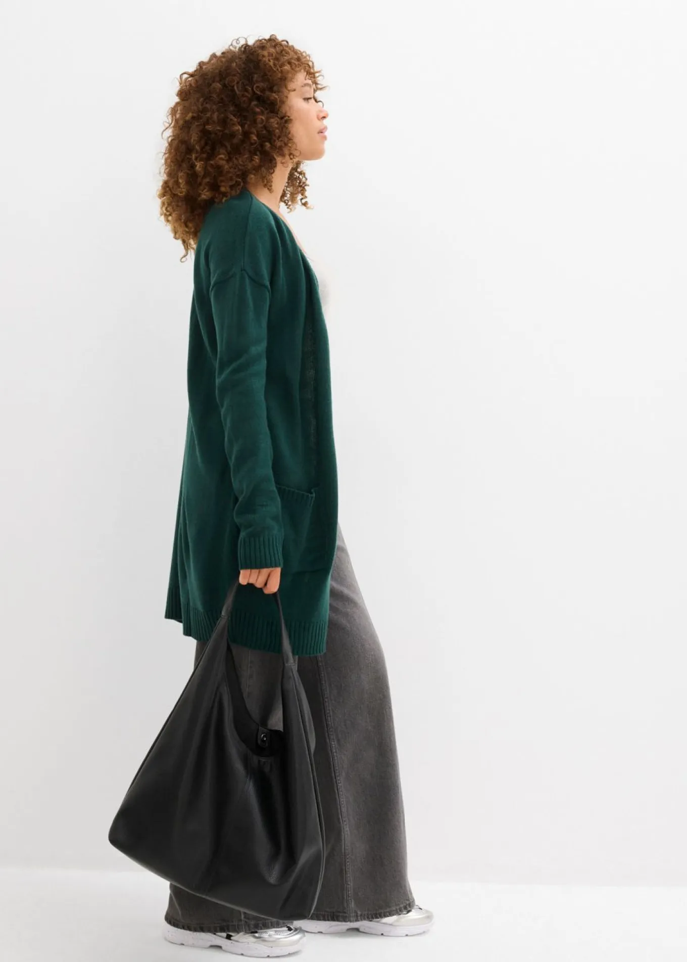 Chaqueta larga de punto