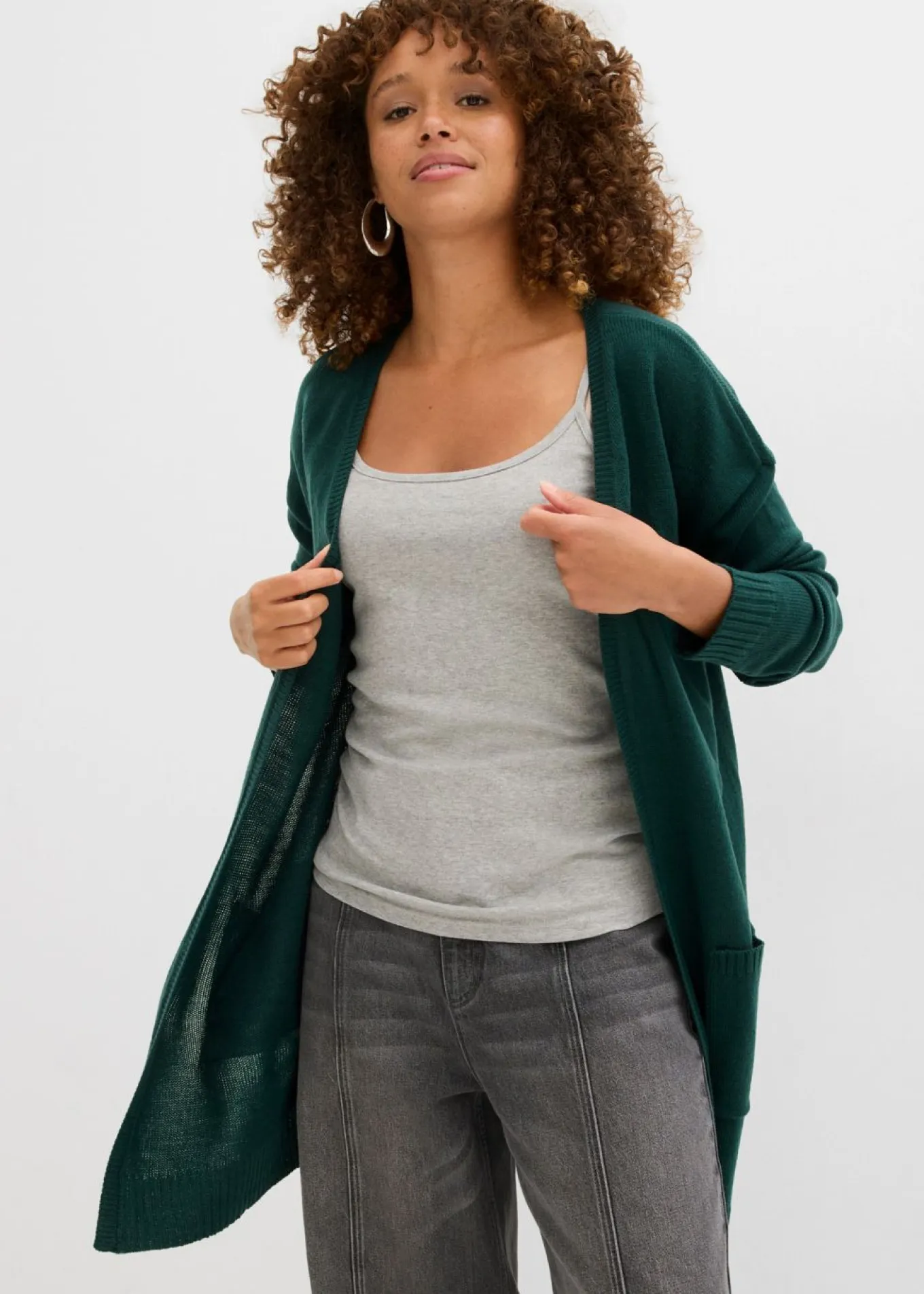 Chaqueta larga de punto