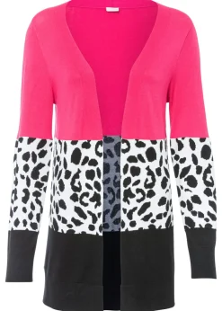 Chaqueta larga de punto de canalé