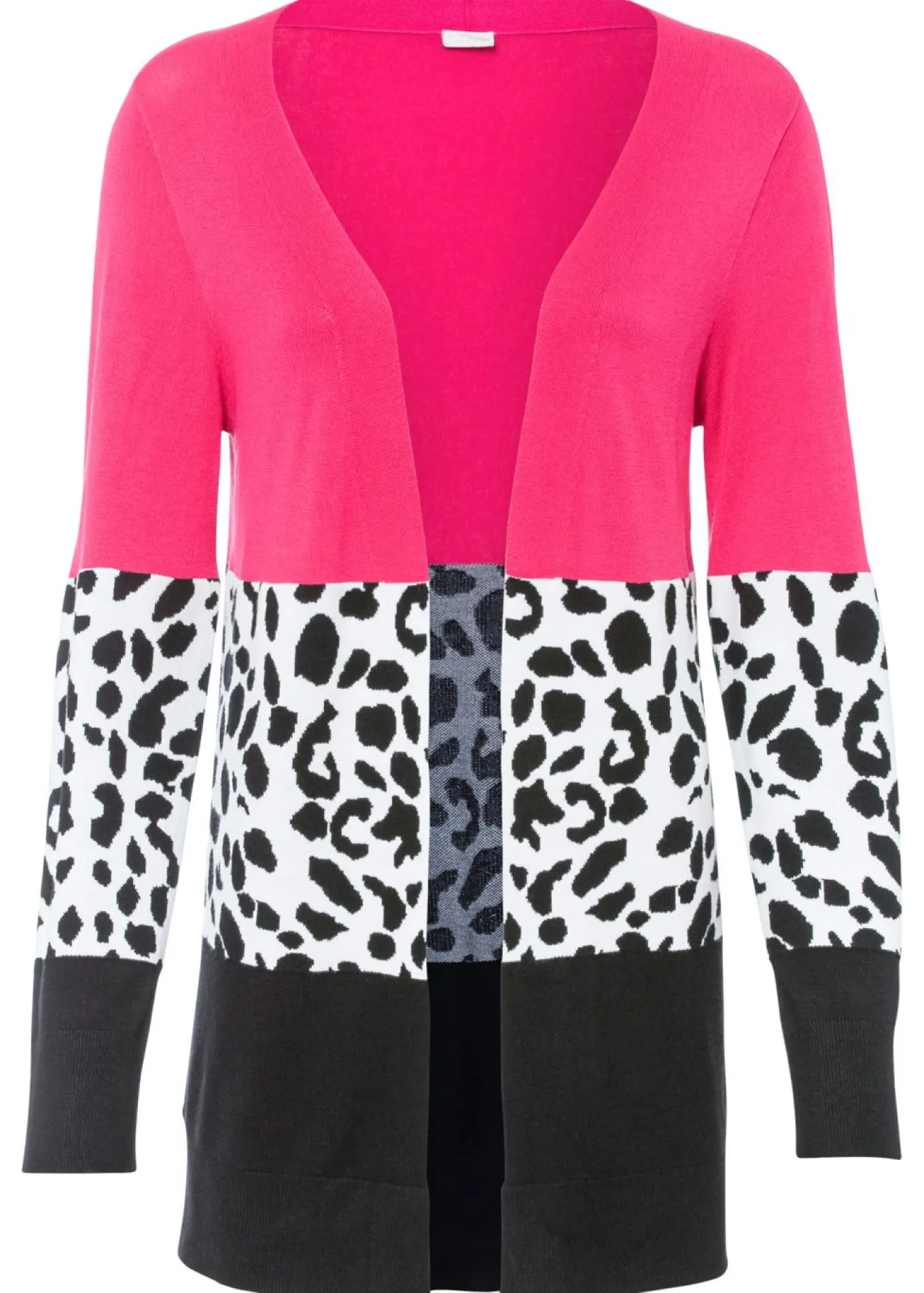 Chaqueta larga de punto de canalé