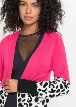 Chaqueta larga de punto de canalé