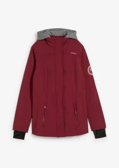 Chaqueta larga de softshell, repelente al agua, aspecto 2 en 1