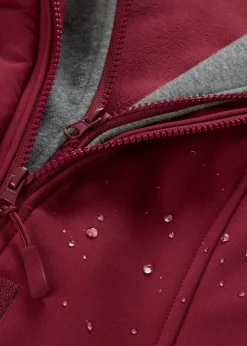 Chaqueta larga de softshell, repelente al agua, aspecto 2 en 1