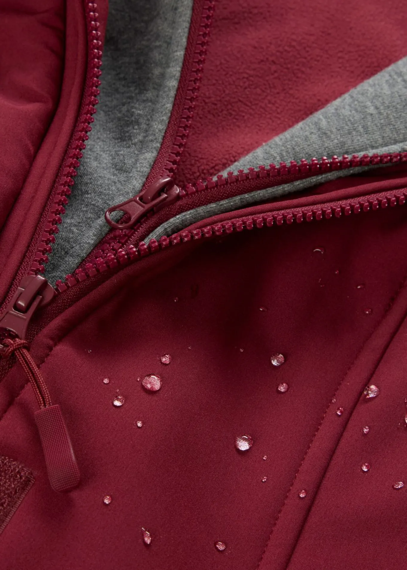 Chaqueta larga de softshell, repelente al agua, aspecto 2 en 1