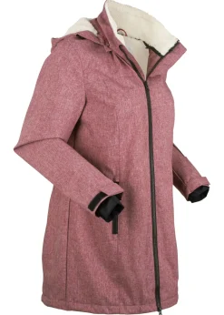 Chaqueta larga funcional impermeable para exteriores con forro polar