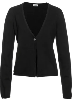 Chaqueta lisa de punto fino