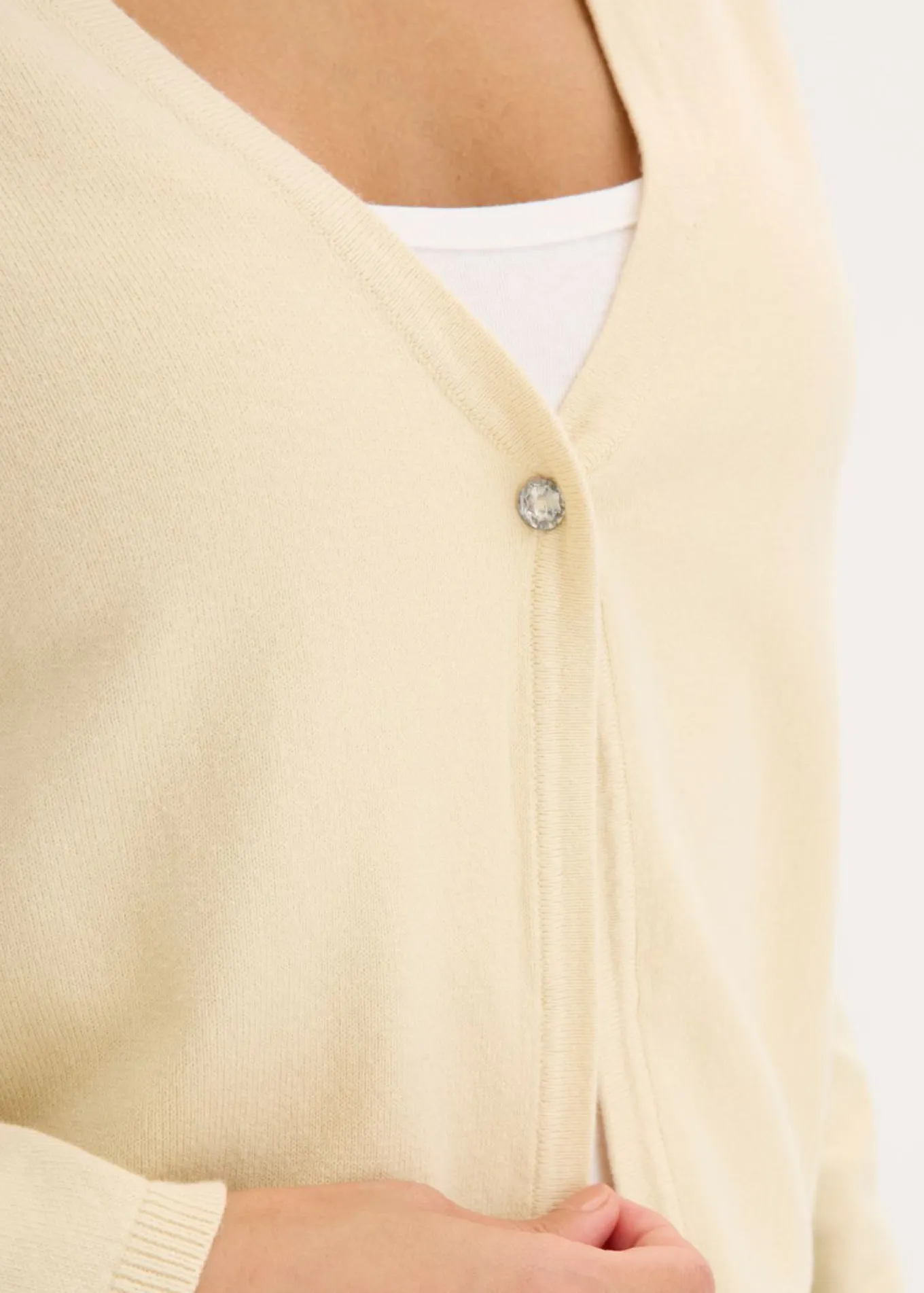 Chaqueta lisa de punto fino