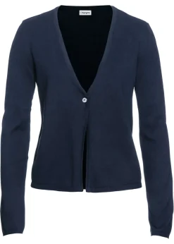 Chaqueta lisa de punto fino