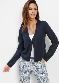 Chaqueta lisa de punto fino