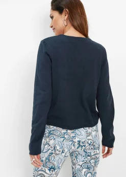 Chaqueta lisa de punto fino