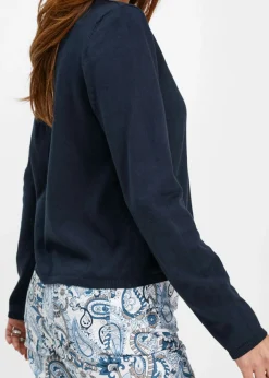 Chaqueta lisa de punto fino