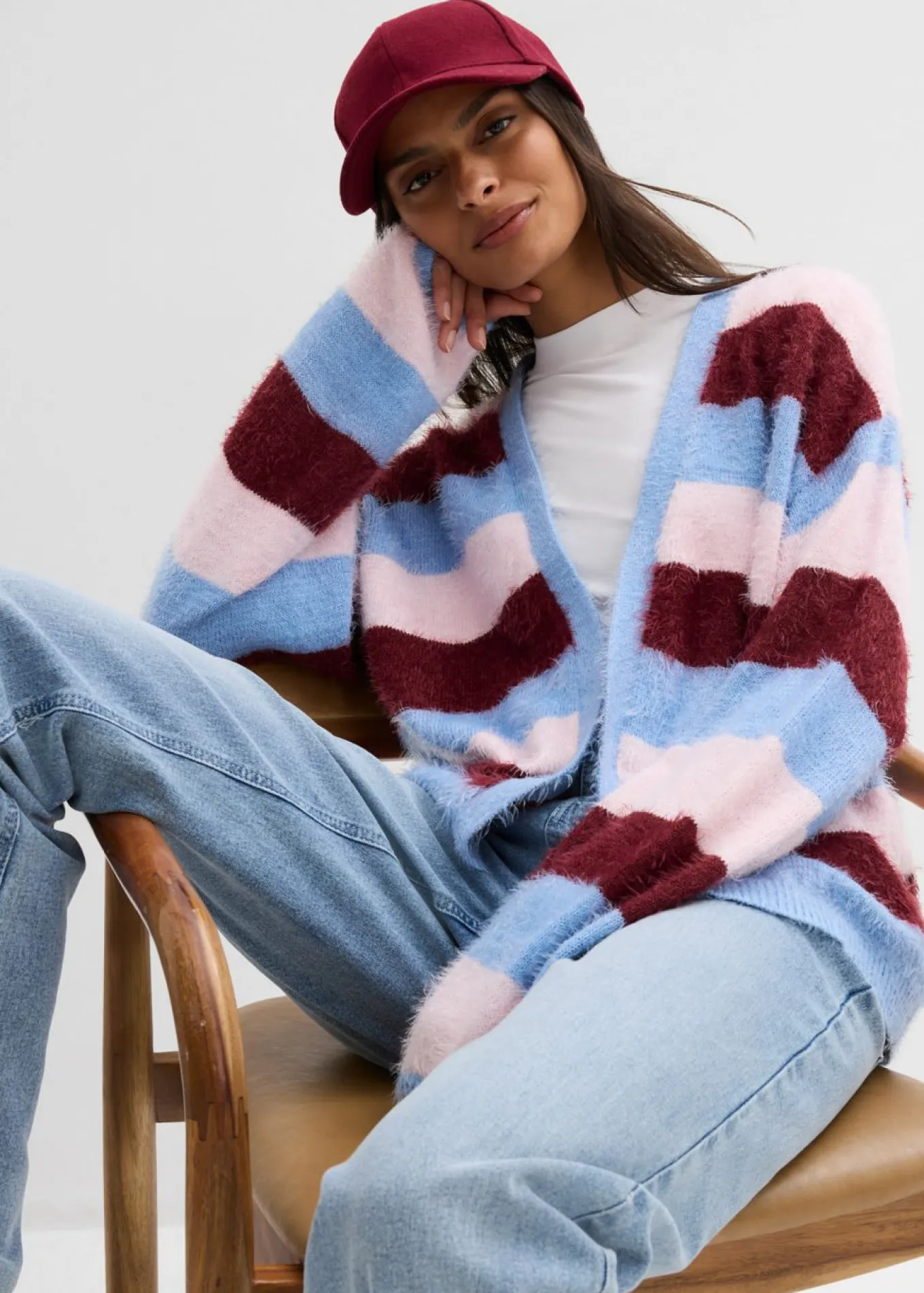 Chaqueta oversize de punto