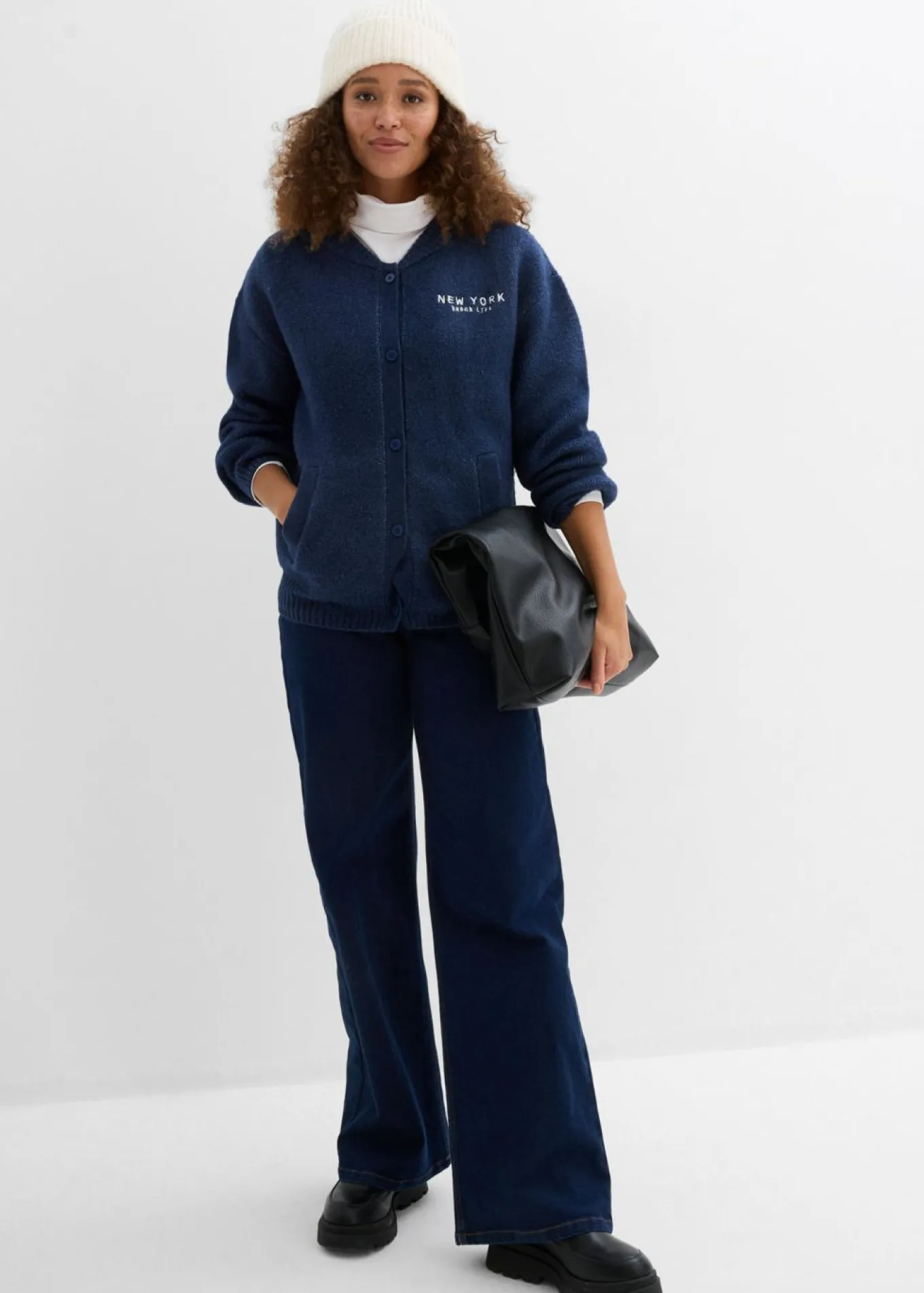 Chaqueta oversize de punto