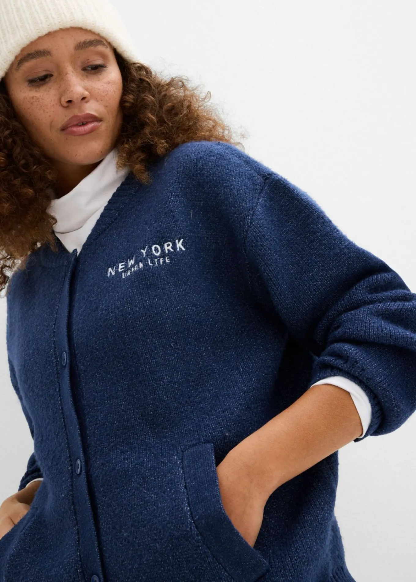 Chaqueta oversize de punto