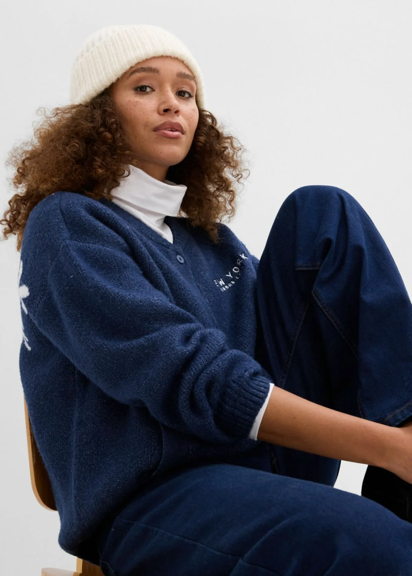 Chaqueta oversize de punto