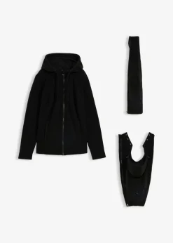 Chaqueta polar 4 en 1 con inserto para bebé y función de porteo en la parte delantera y trasera