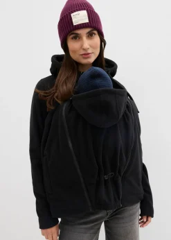 Chaqueta polar 4 en 1 con inserto para bebé y función de porteo en la parte delantera y trasera