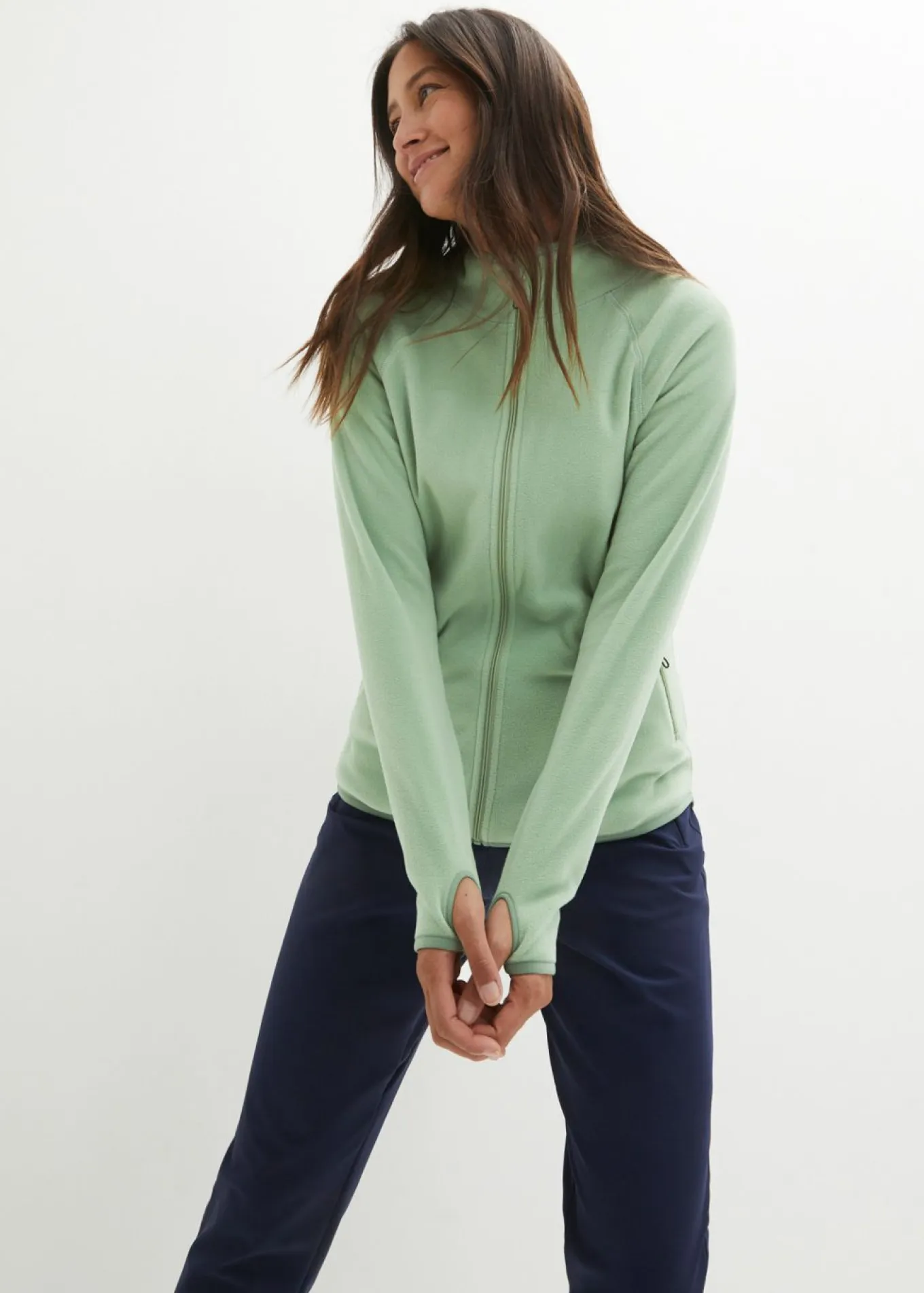 Chaqueta polar con bolsillos con cremallera