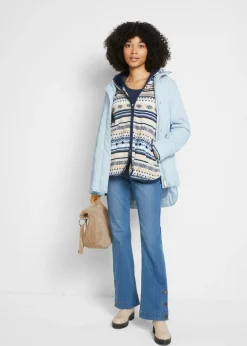 Chaqueta polar con capucha y estampado noruego