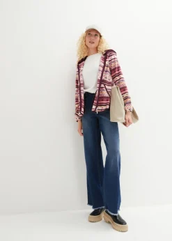 Chaqueta polar con capucha y estampado noruego