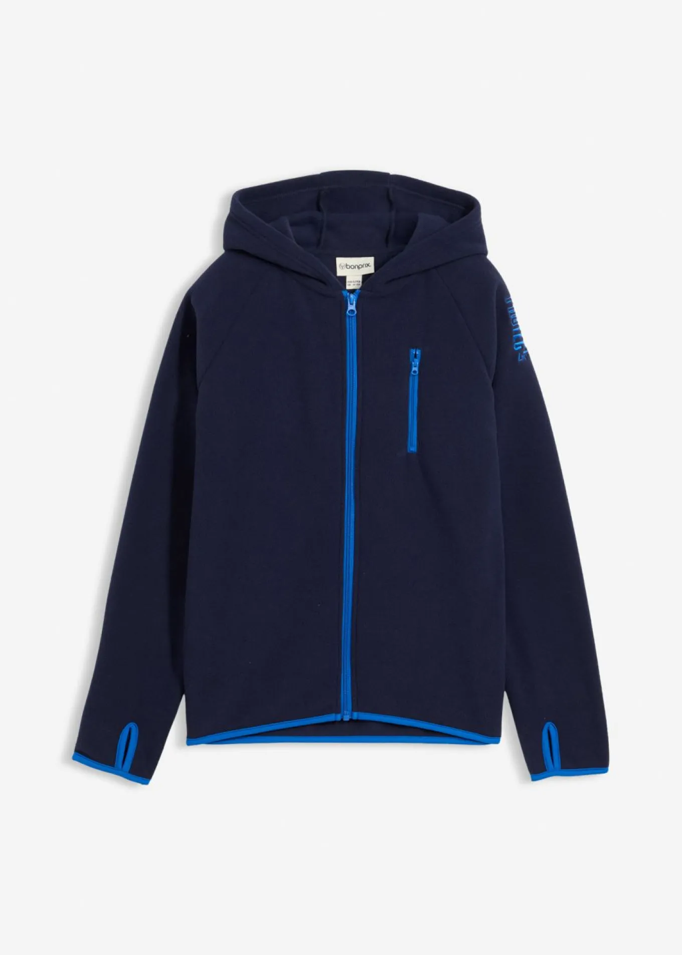 Chaqueta polar con detalles en contraste
