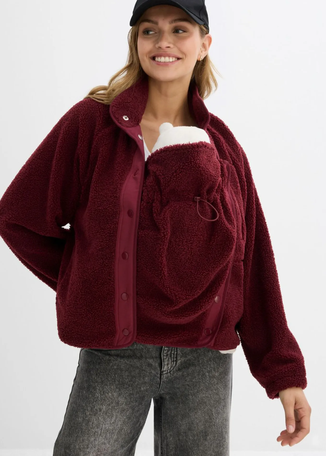Chaqueta polar premamá/de porteo 3 en 1