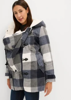 Chaqueta premamá de lana con forro de peluche/chaqueta de porteo