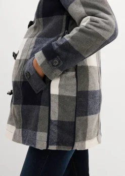 Chaqueta premamá de lana con forro de peluche/chaqueta de porteo